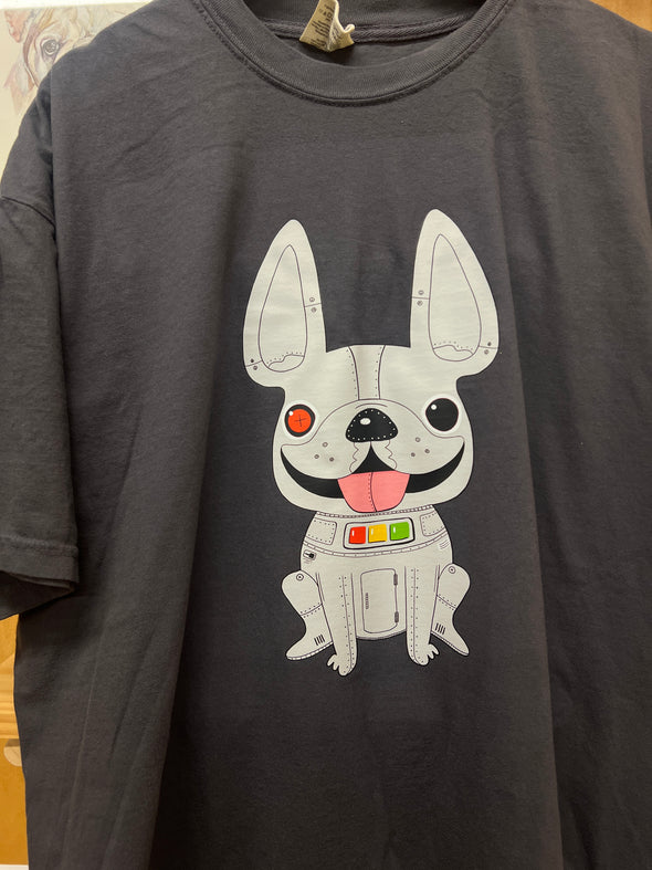 SAMPLE - FRENCHIE ROBOT T SHIRT - DARK GREY - 2XL