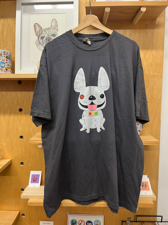 SAMPLE - FRENCHIE ROBOT T SHIRT - DARK GREY - 2XL