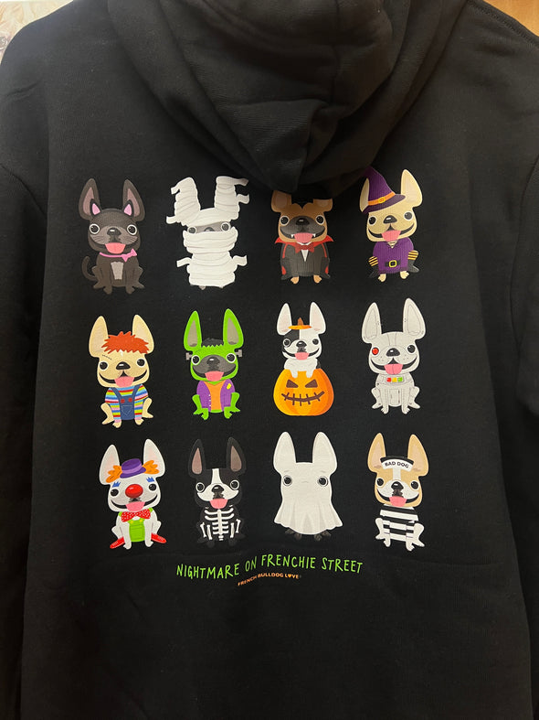 SAMPLE - NIGHTMARE ON FRENCHIE STREET HOODIE - LARGE - BLACK