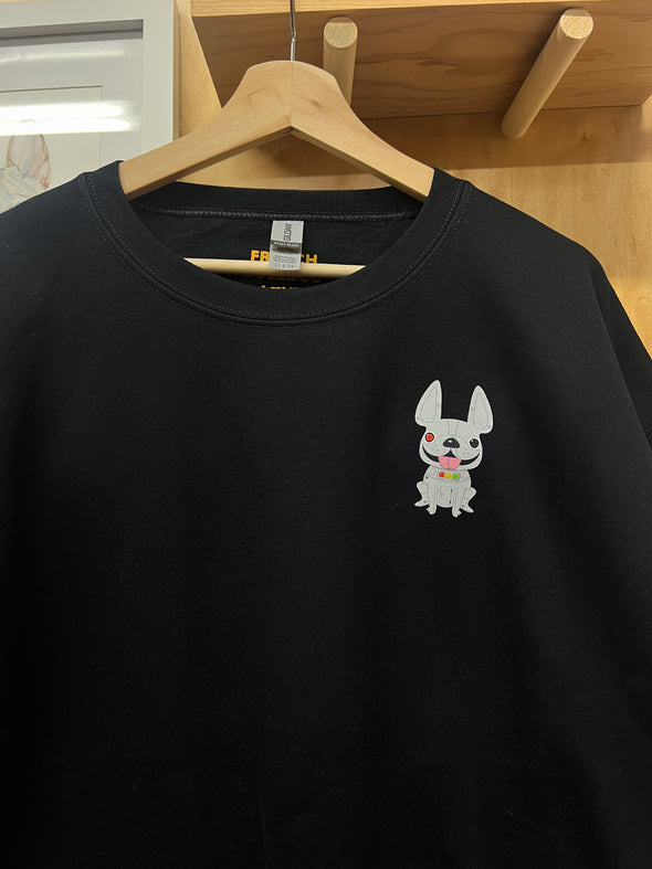 SAMPLE FRENCHIE ROBOT SWEATSHIRT- LARGE - BLACK