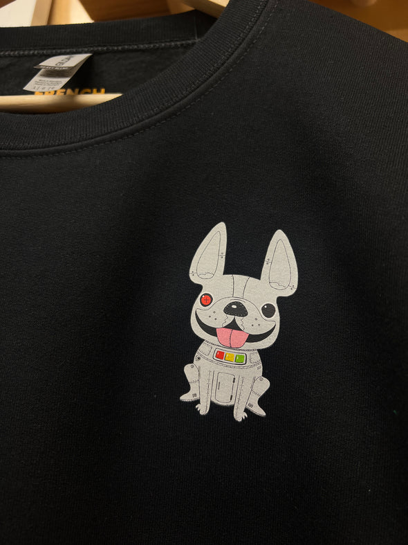 SAMPLE FRENCHIE ROBOT SWEATSHIRT- LARGE - BLACK