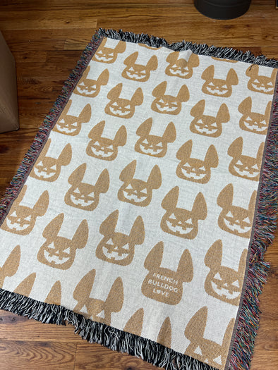 SAMPLE - Jack O'Frenchie Woven Blanket - 100% Cotton - Small