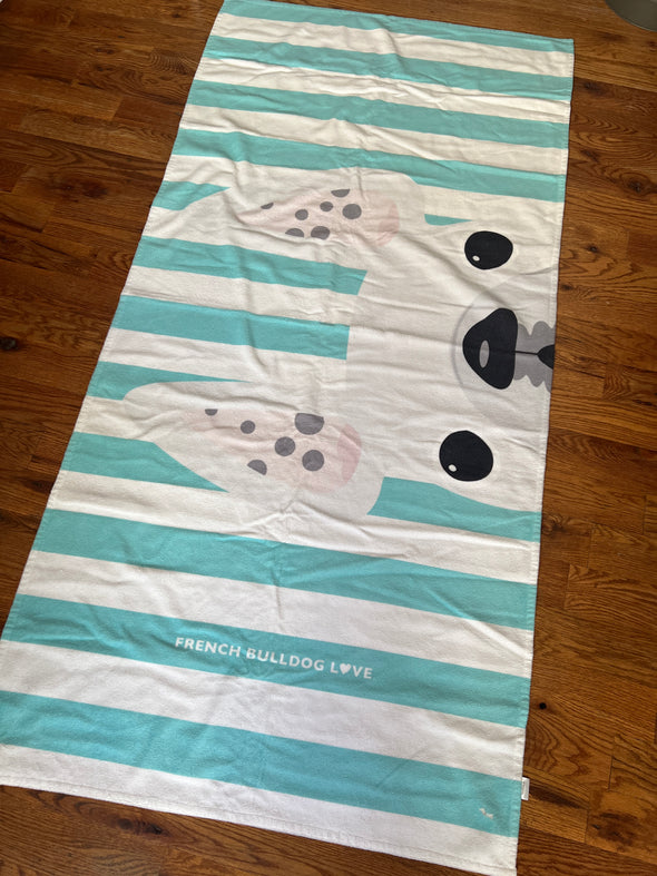 MISPRINT - STRIPED BEACH TOWEL - FRENCHIE 17