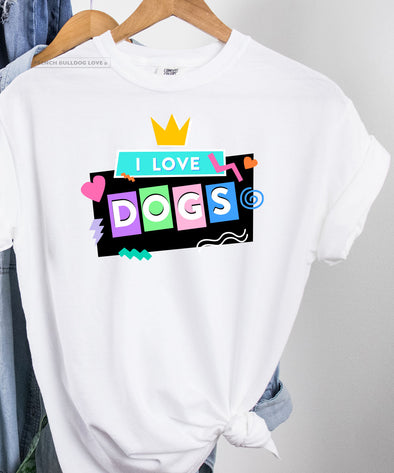 I Love Dogs - 90s T-shirt - Unisex