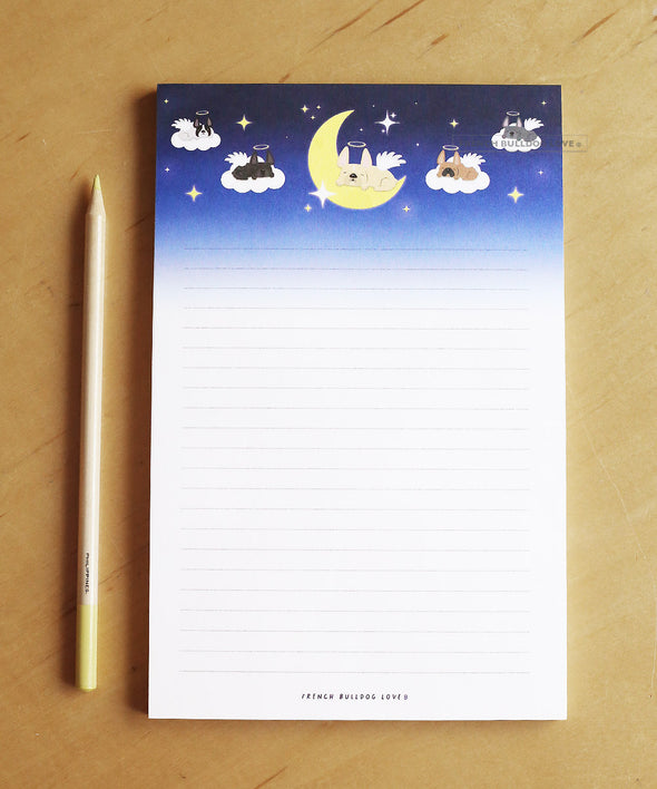 Frenchie Angels Note Pad - 5.5x8.5 in
