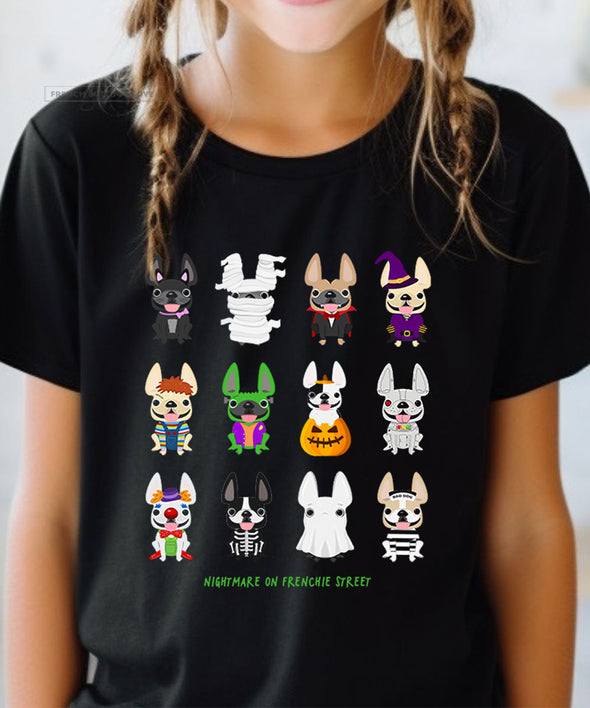 KIDS Nightmare on Frenchie Street Halloween Shirt