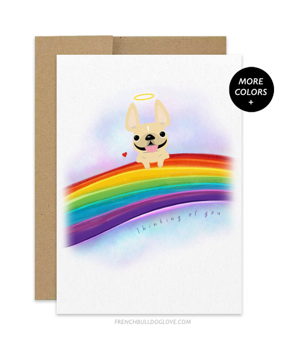 Rainbow Bridge French Bulldog Greeting Card