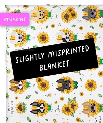 SLIGHTLY MISPRINTED Hello Sunshine Fleece Blanket - Large // FINAL SALE