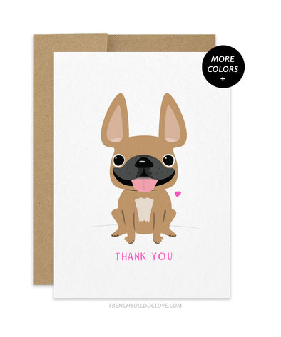 A Simple Thank you -  French Bulldog Card
