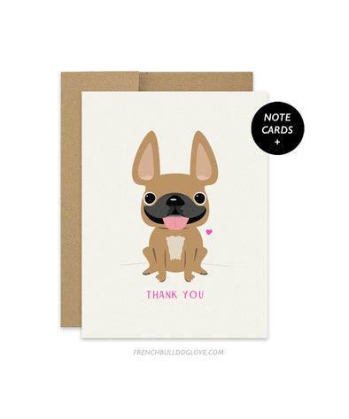 A Simple Thank You - French Bulldog Notecards - Set of 12