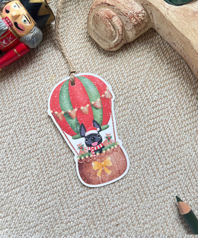 Holiday Balloon Gift Tags - Set of 12 - Pick Your Frenchie Color