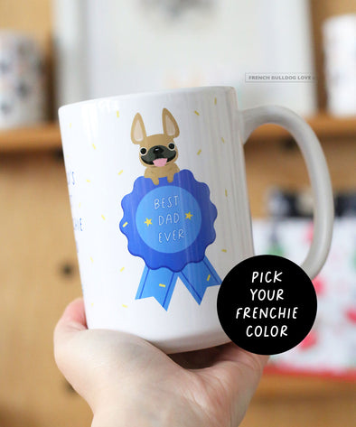 Blue Ribbon Dad Mug - 15oz - Pick Your Frenchie