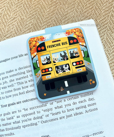 Frenchie Bus Magnetic Bookmark