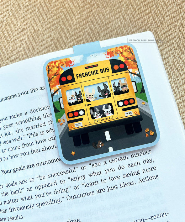 Frenchie Bus Magnetic Bookmark