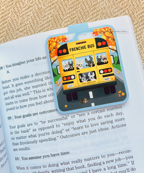 Frenchie Bus Magnetic Bookmark