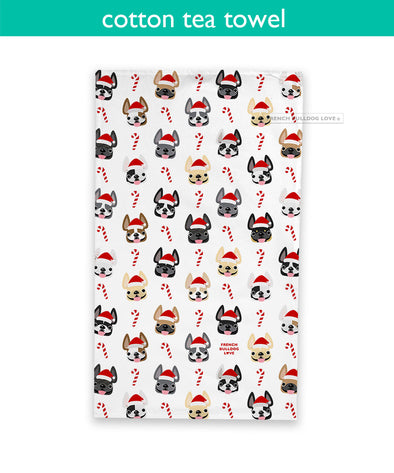 Candy Canes Tea Towel