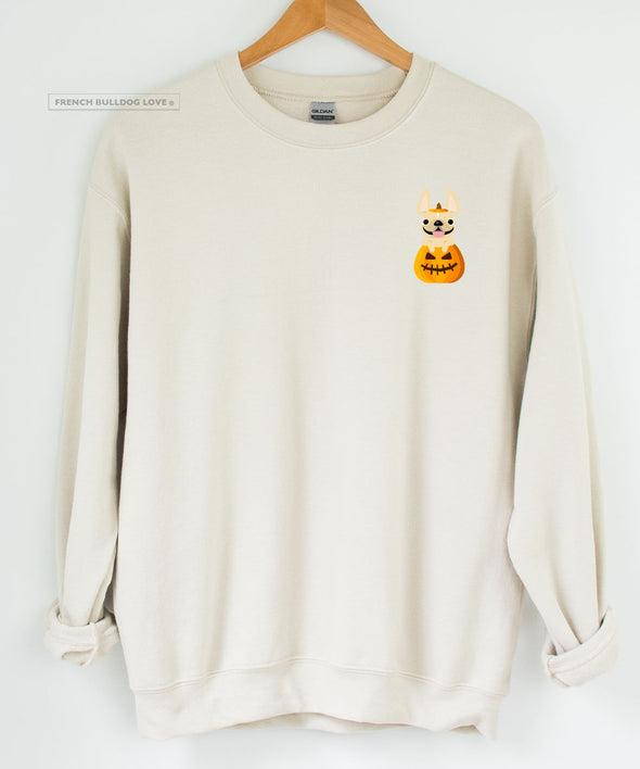 Frenchie Pumpkin - Cream Frenchie - Crewneck Sweatshirt - Unisex