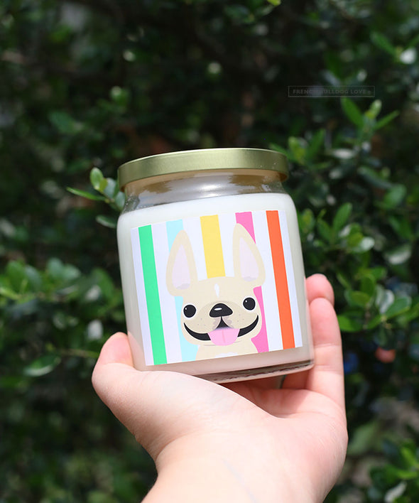 Cream Summer Stripes Candle - Orange Creamsicle