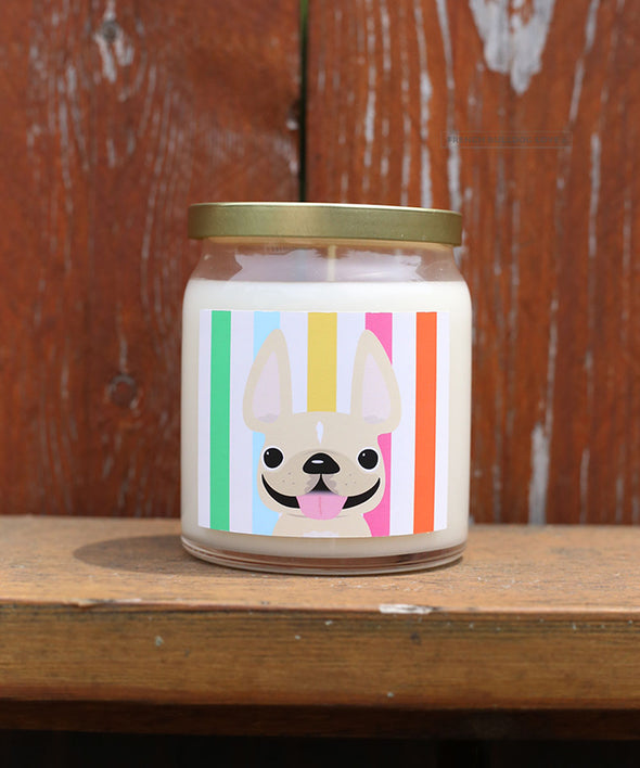 Cream Summer Stripes Candle - Orange Creamsicle