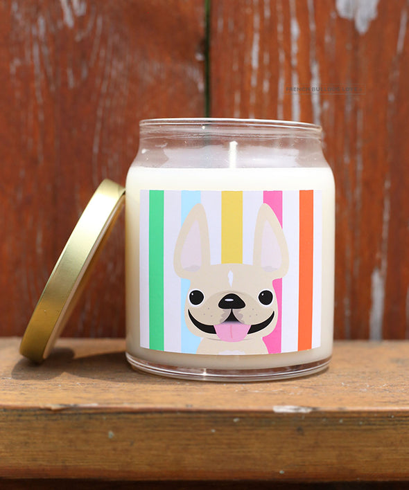 Cream Summer Stripes Candle - Orange Creamsicle