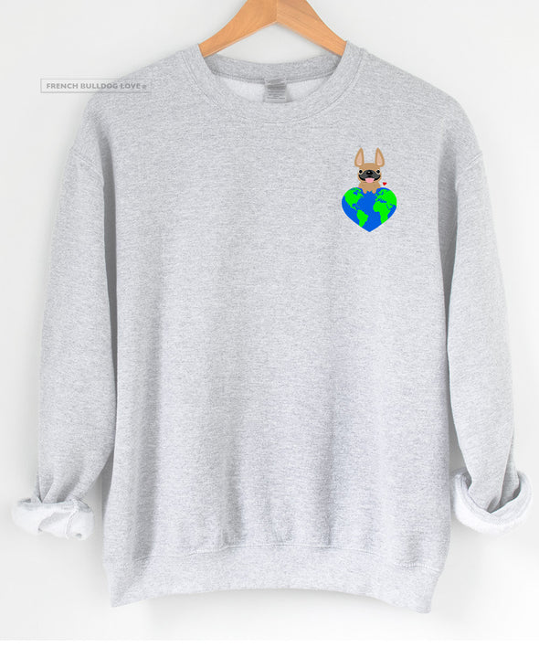 Earth Love - French Bulldog Sweatshirt - Chest Print