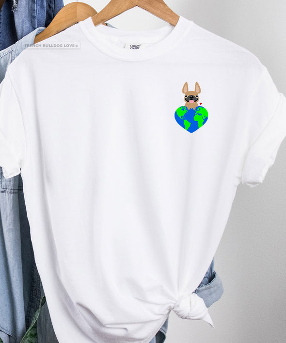 Earth Love - French Bulldog T-shirt - Chest Print