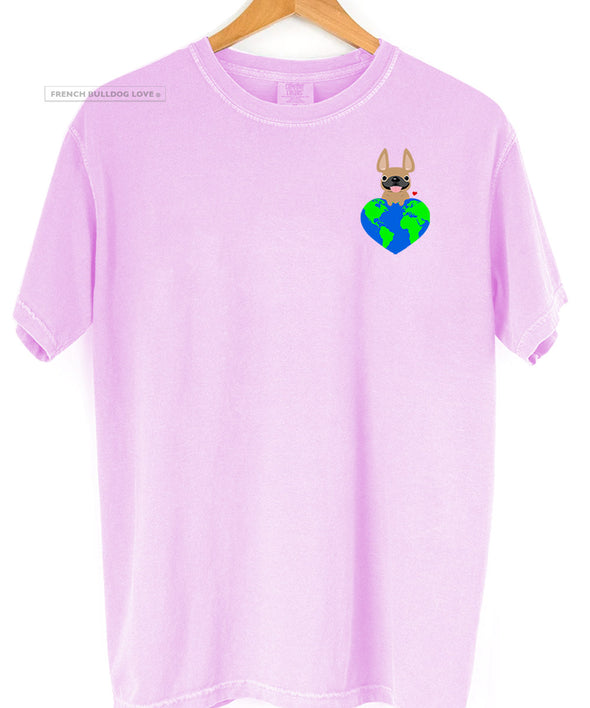Earth Love - French Bulldog T-shirt - Chest Print