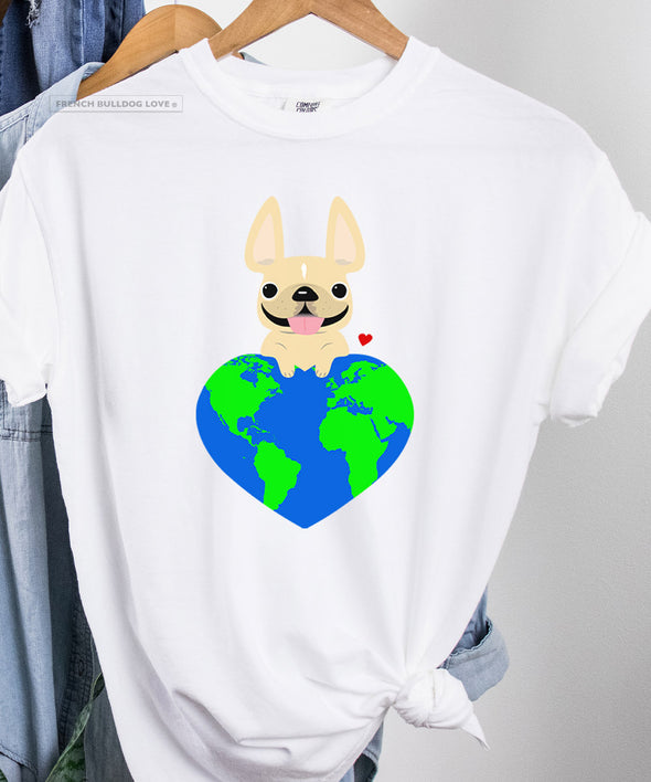 Earth Love - French Bulldog T-shirt