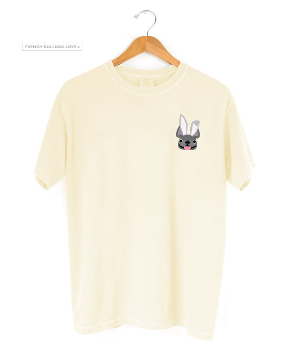 Frenchie Bunny Easter T-Shirt - Face Chest Print