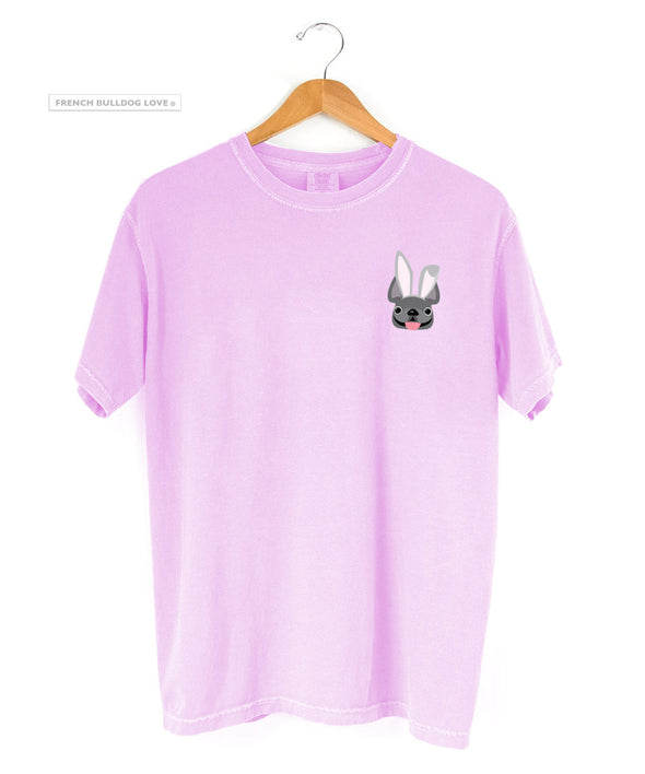 Frenchie Bunny Easter T-Shirt - Face Chest Print