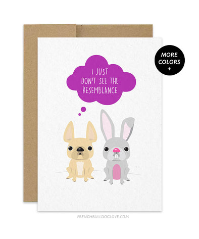 Twins - French Bulldog Easter Card