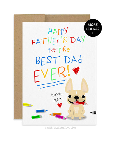 Markers - Father's Day Card - Add your pup's name