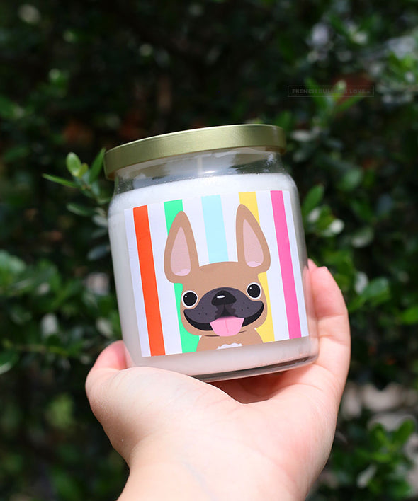 Fawn Summer Stripes Candle - Ocean Breeze