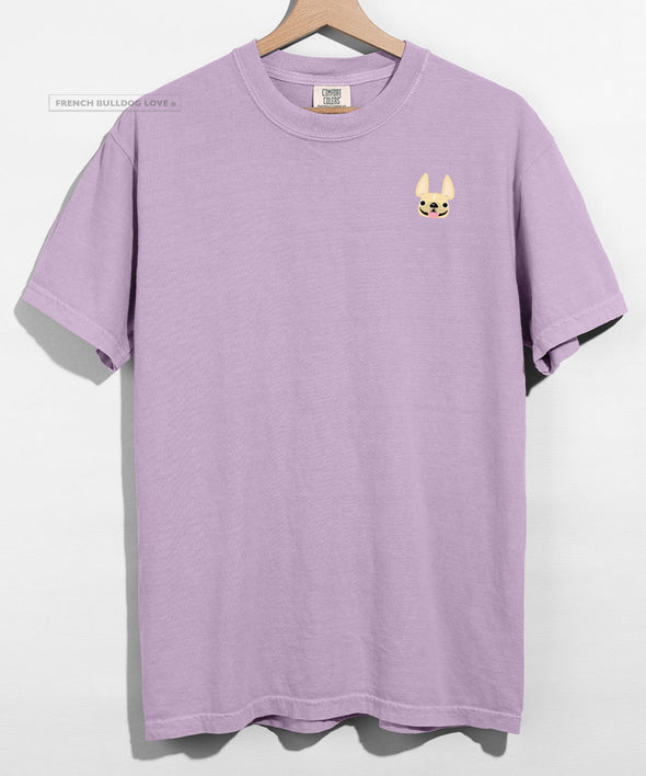 Itty Bitty Frenchie Face T shirt - Pick Your Frenchie Color