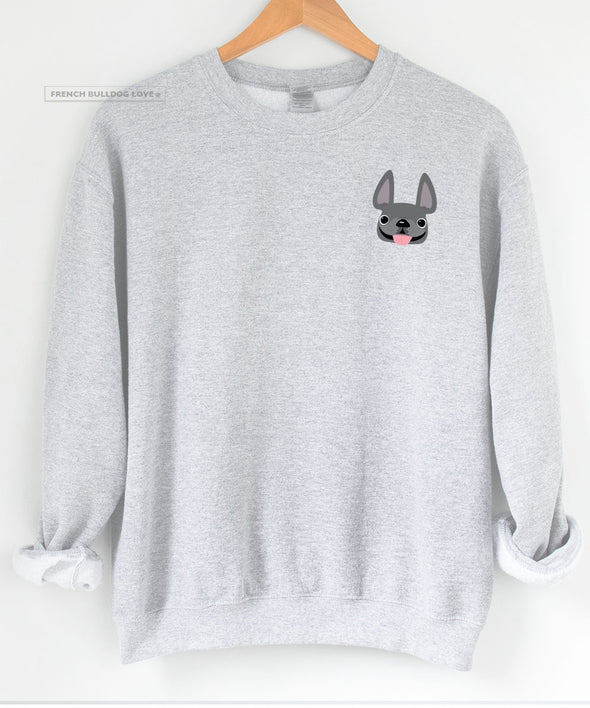 Frenchie Face Sweatshirt - Pick Your Frenchie Color