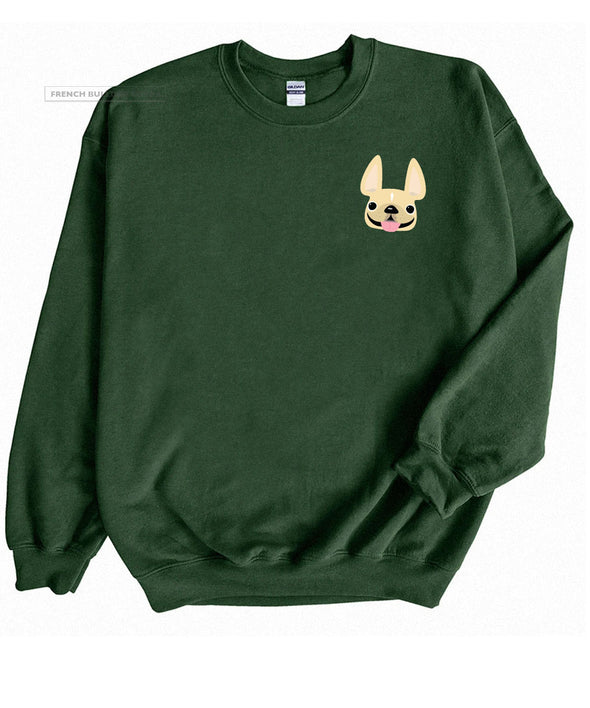 Frenchie Face Sweatshirt - Pick Your Frenchie Color