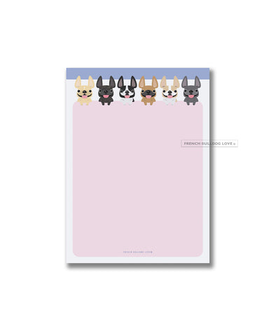 Peeking Frenchies Notepad - New color!