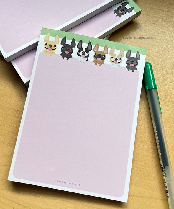 Peeking Frenchies Notepad