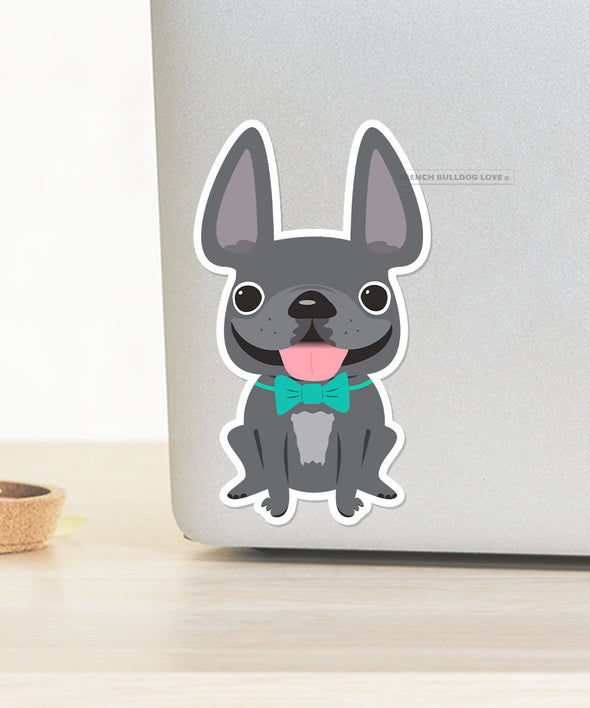 Grey Boy / Large French Bulldog Sticker