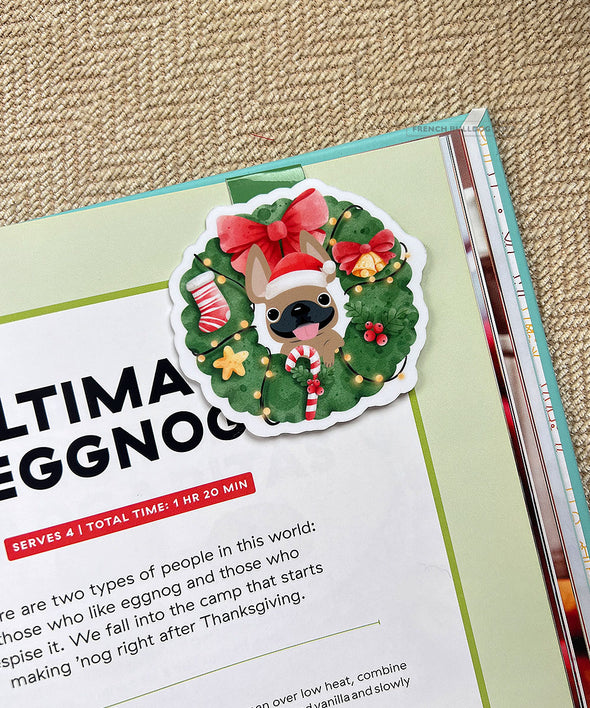 Holiday Wreath Magnetic Bookmark