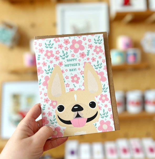 Mother's Day Florals - French Bulldog Card