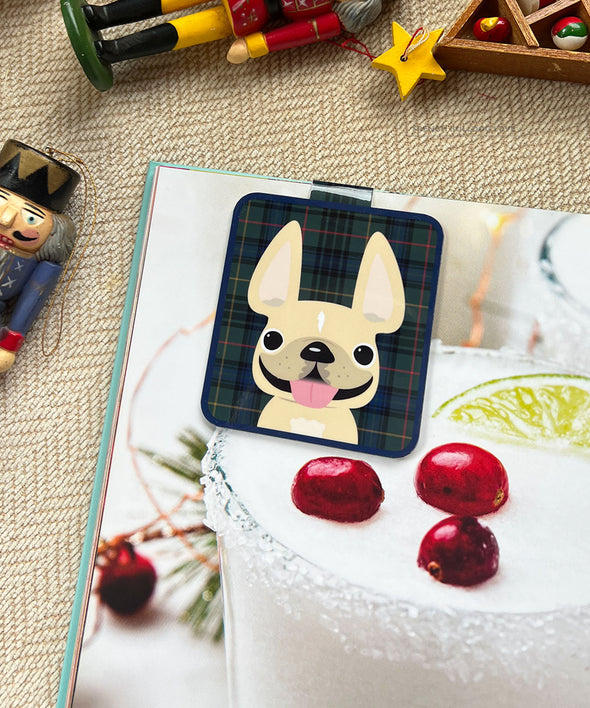 Holiday Plaid Magnetic Bookmark - Blue/Green