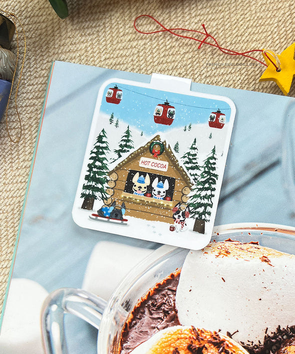 Ski Cabin Magnetic Bookmark