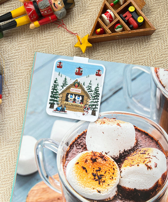 Ski Cabin Magnetic Bookmark