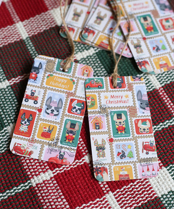 Holiday Stamps Gift Tag Set