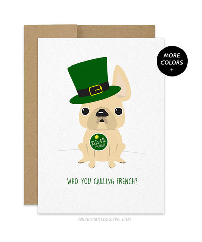 Irish Bulldog - St. Patty's Day Card