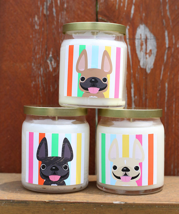 Cream Summer Stripes Candle - Orange Creamsicle