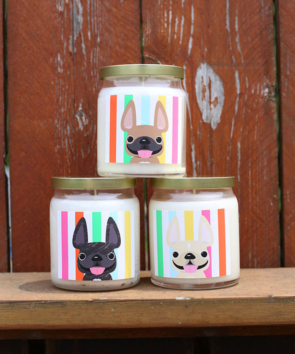 Cream Summer Stripes Candle - Orange Creamsicle