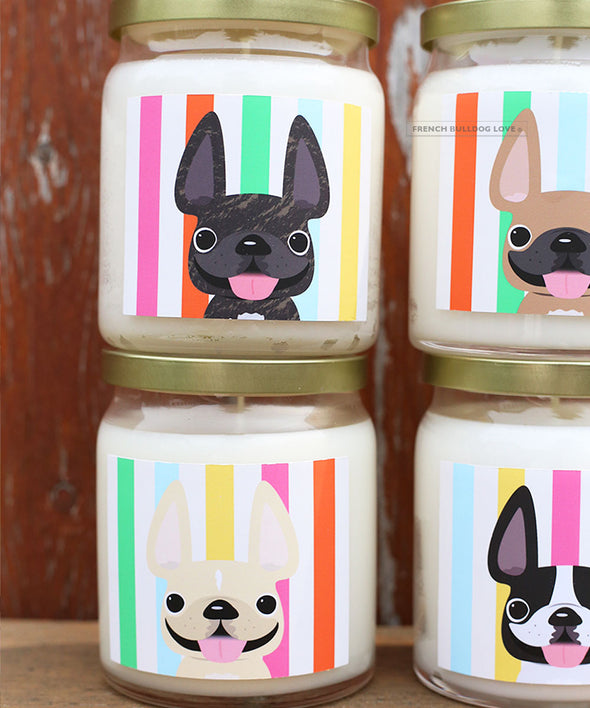 Cream Summer Stripes Candle - Orange Creamsicle