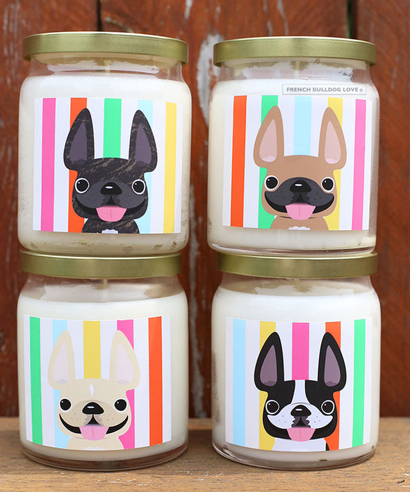 Cream Summer Stripes Candle - Orange Creamsicle